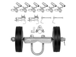 Conjunto De Roldanas E Rodas Para Portões De Correr Com Capacidade De 272 Kg Tekmaquinas