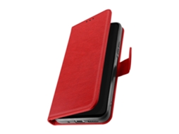 Capa Fólio Para Xiaomi Redmi 12 Pele Vermelho