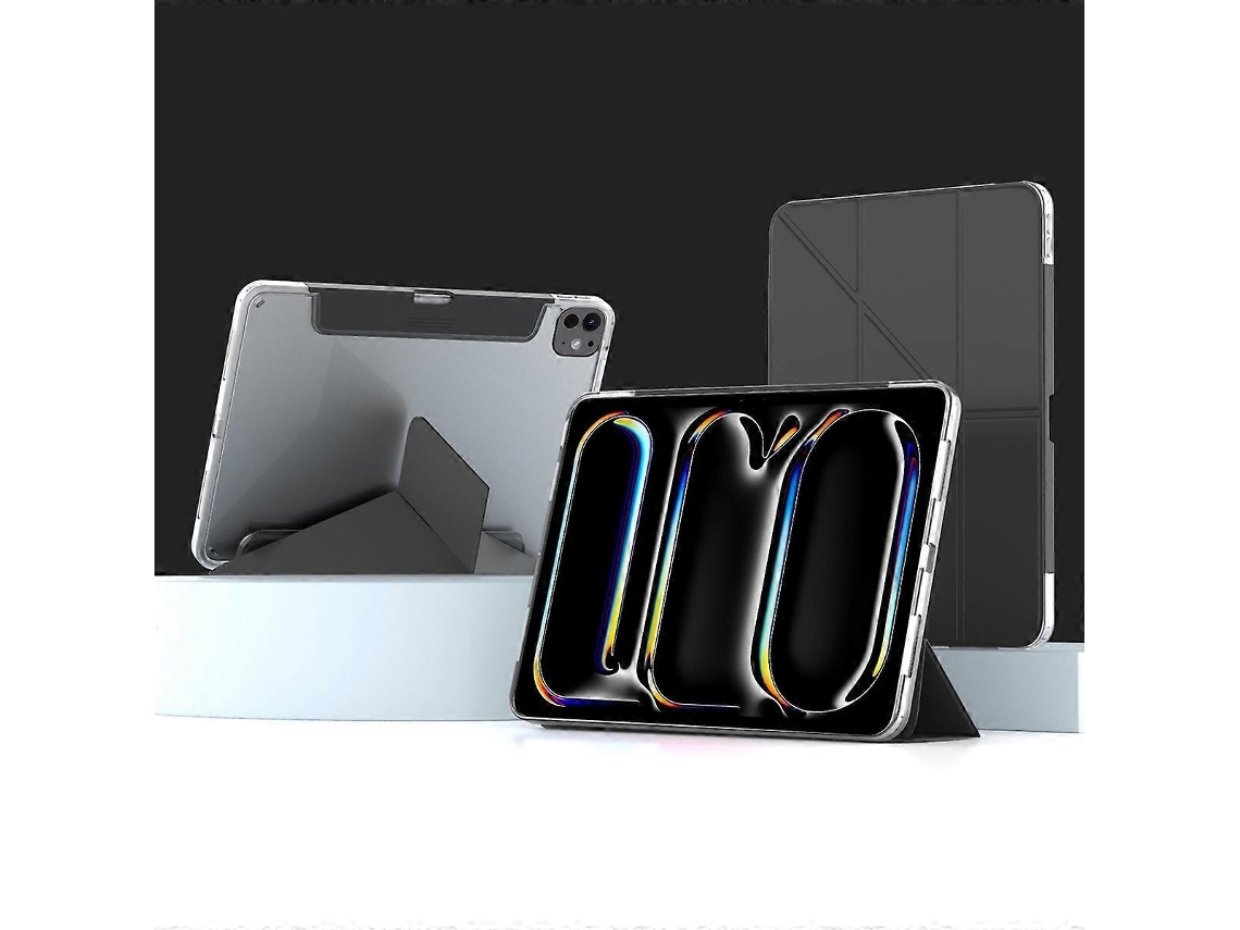 Capa de couro inteligente com suporte multideformação Webake para tablet
