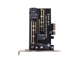 Placa Adaptadora Pcie Dual M.2 Nvme Para Pcie 4x M.2 Ssd, Compatível Com Discos Rígidos Pci E Outros.