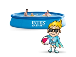 Piscina Expansível Para Jardim 457 X 84 Cm 15 Em 1 Intex 28158 Máquina De Bolhas Grátis