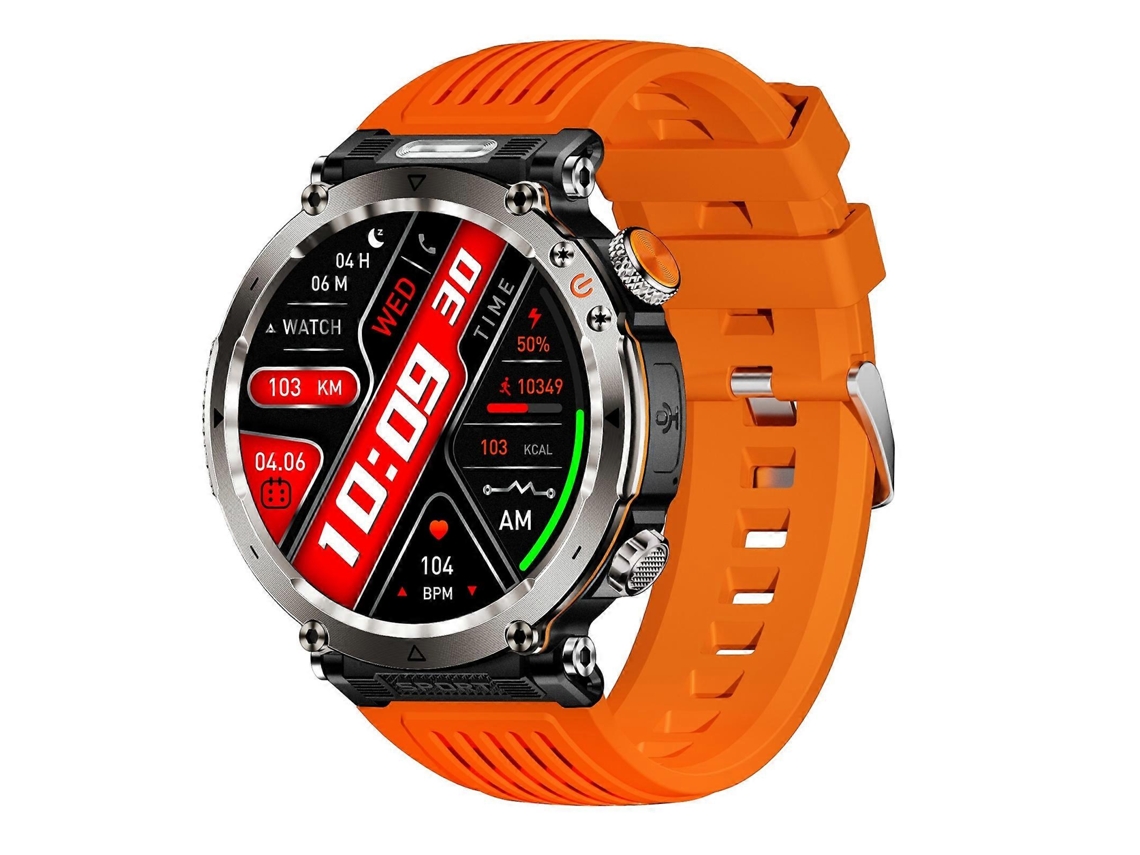 Relógio inteligente VONKELIOS com pulseira de silicone à prova d'água IP68 de 1,7 polegadas