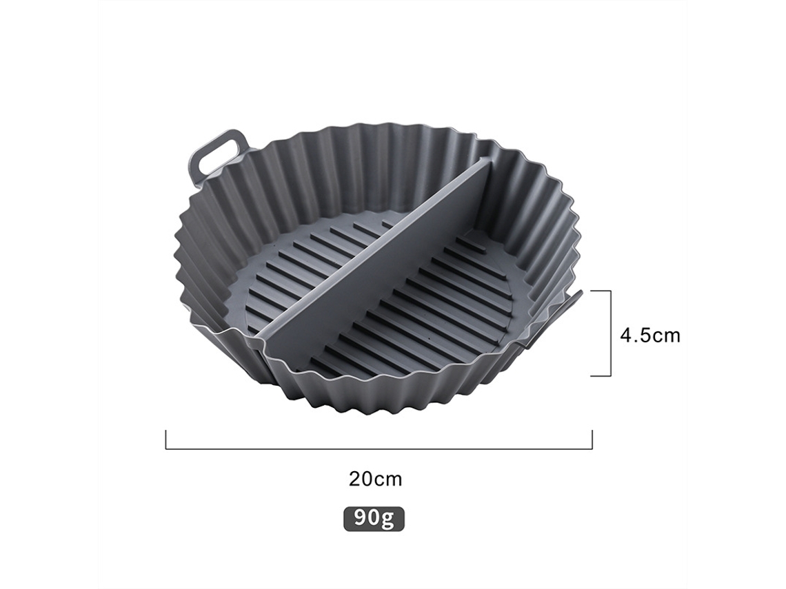 Forma De Silicone Dividida Para Air Fryer (20cm) - Reutilizável, Antiaderente-5