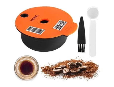 Tigela de cápsula de café PP reutilizável NetBoat com tampa de silicone para Bosch Tassimo e colher - 180 ml NETBOAT
