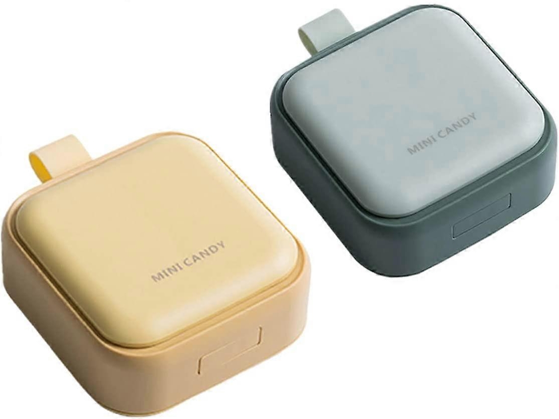 Porta Comprimidos Pequeno E Charmoso Pacote Com 2 Unidades Para Uso Diário Em Viagens, Organizador De Comprimidos Portátil Elega Aquaforge