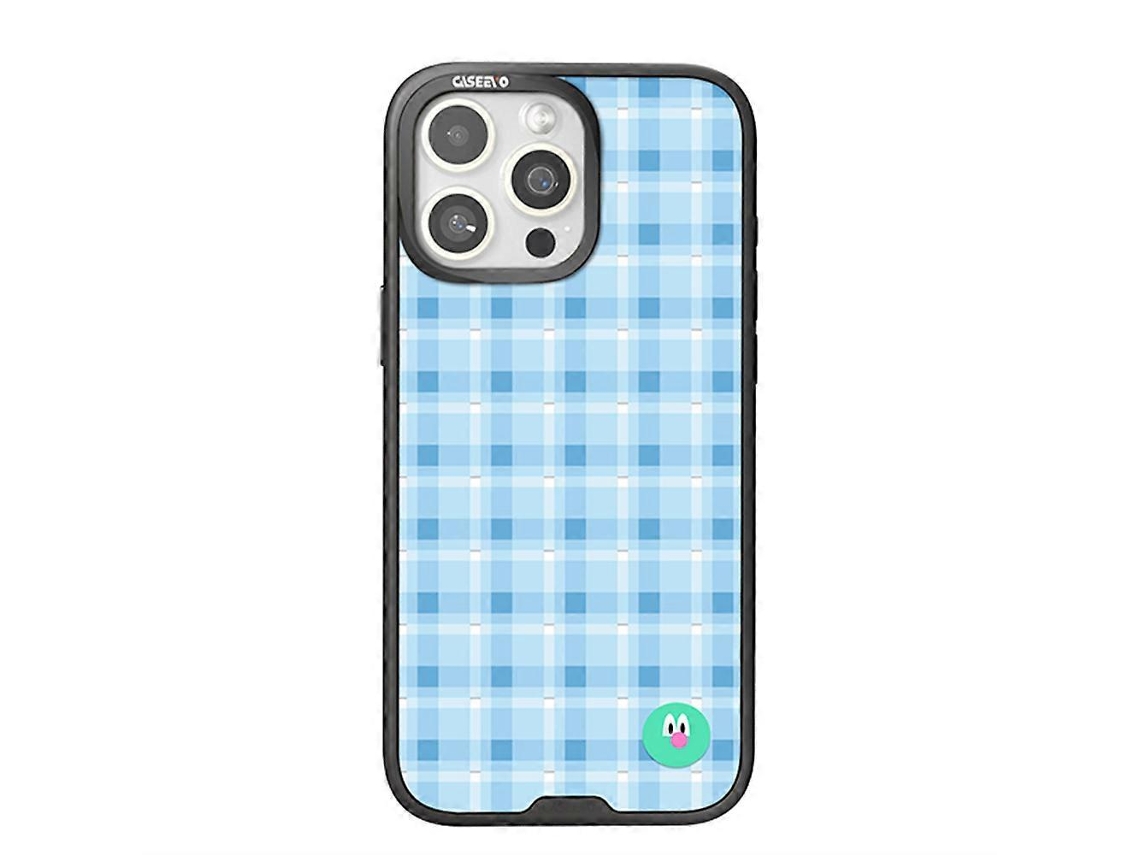 Capa Tkdaddy Caseevo Para Iphone 16 Pro Compatível Com Magsafe Tpu Acrílico Capa Magnética Para Celular Com Placa Traseira De Grade Removível Azul