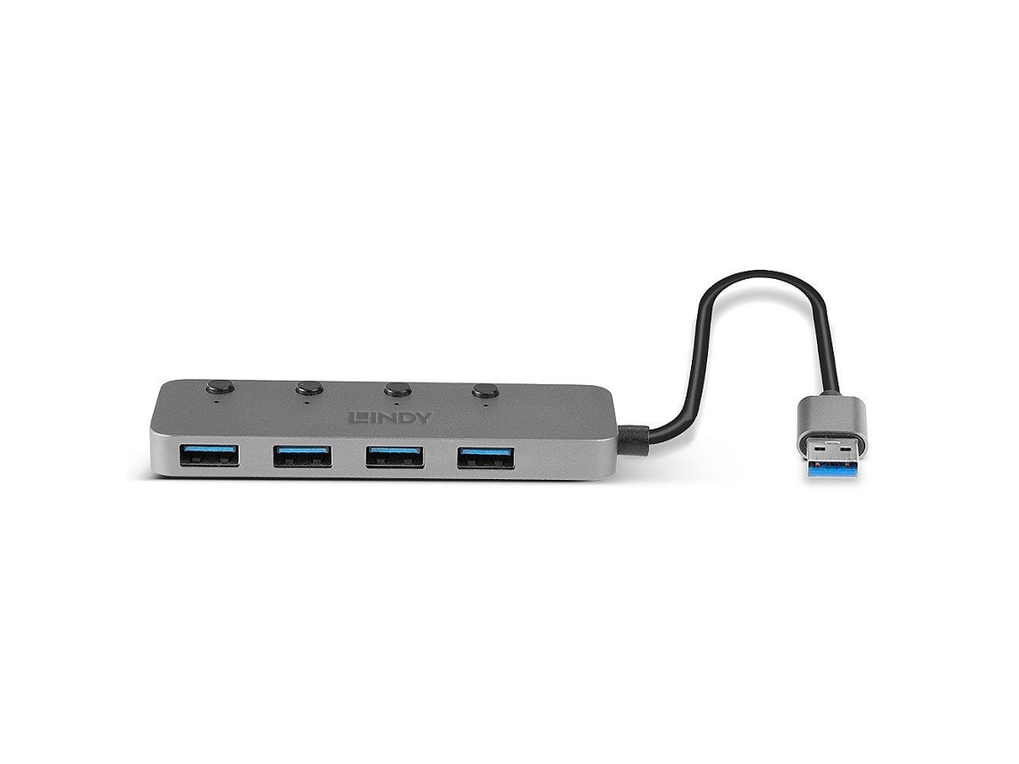 Lindy 43309 hub de interfaz USB 3.2 Gen 1 (3.1 Gen 1) Type-A 5