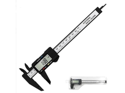 Paquímetro Digital De Aço Inoxidável Com Lcd De 150 Mm/6 Preto Slowmoose