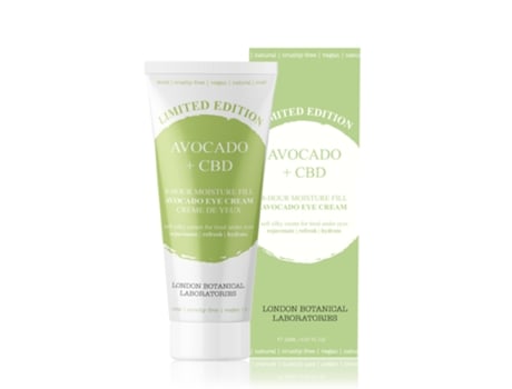 Creme para Os Olhos com Preenchimento Hidratante de 8 Horas Abacate Cbd de Edição Limitada 20Ml LONDON BOTANICAL LABORATORIES