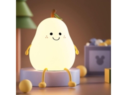Luz Noturna Infantil de Forma de Pera com Timer 7 Cores Led Recarregável Usb S/MARCA