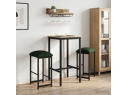 Vidaxl Banco De Bar 2 Unid. Verde-escuro 40 X 32 X 64 Cm