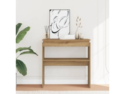 Vidaxl Mesa Consola 80x30x80 Cm Derivados Madeira Carvalho Artisiano