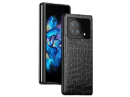 Capa De Telefone Antiqueda Para Vivo X Fold, Resistente A Riscos, Protetor De Telefone Revestido Em Pele De Crocodilo Dobrada