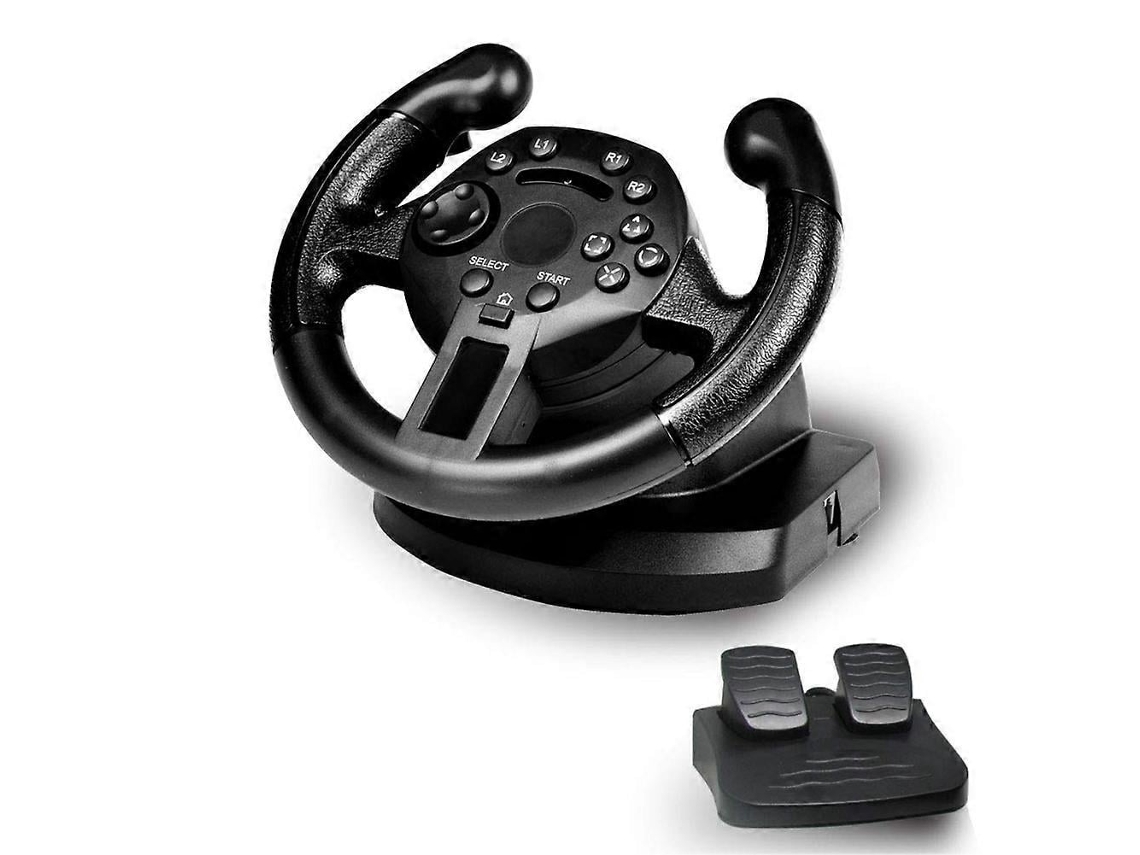 Volante Gaming Lurelia 19 Cm, 3 Cm, Compatível Com Ps3/pc, Vibração Para Maior Imersão, Em Plástico