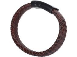 Pulseira De Couro Trançado Estilo Vintage Para Homens, Fecho Magnético De Aço Inoxidável, Design Durável E Bem Trançado, Adequada Para Uso Diário, Pul