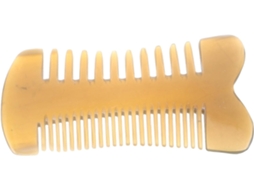 Pente Reversível Antiestático De Chifre De Boi Com Dentes Largos E Finos.