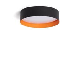 Plafón  De Teto Led 30 W Em Aço Talagapa S Ø400 Mm Preto
