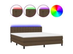 Box Spring Bed, Box Spring Beds Vidaxl Marrom Tecido (180 X 200 Cm)