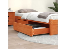 Vidaxl Gavetas Para Cama 2 Pcs Madeira De Pinho Maciça Castanho Mel