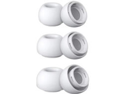 Set 3 Pares De Auscultadores Tradebit Silicon Para Apple Airpods Pro 1/2/3 (s, M, L) Branco