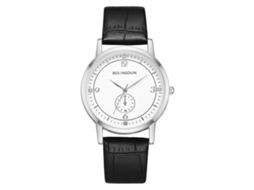 Relógio de Pulso de Quartzo Elegante com Cinto de Couro, Design Sleek e Minimalista