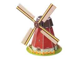 Quebra-cabeça 3d De Moinho De Vento Holandês, 20 Peças, Papelão, Dimensões 13x13x19 Cm