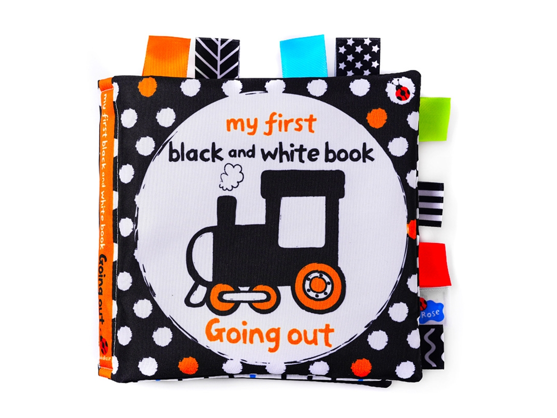 Mali brinquedo Sensorial Bebê Contraste Alto Preto e Branco Livro de Tecido Macio Educativo Resistente a Rasgos