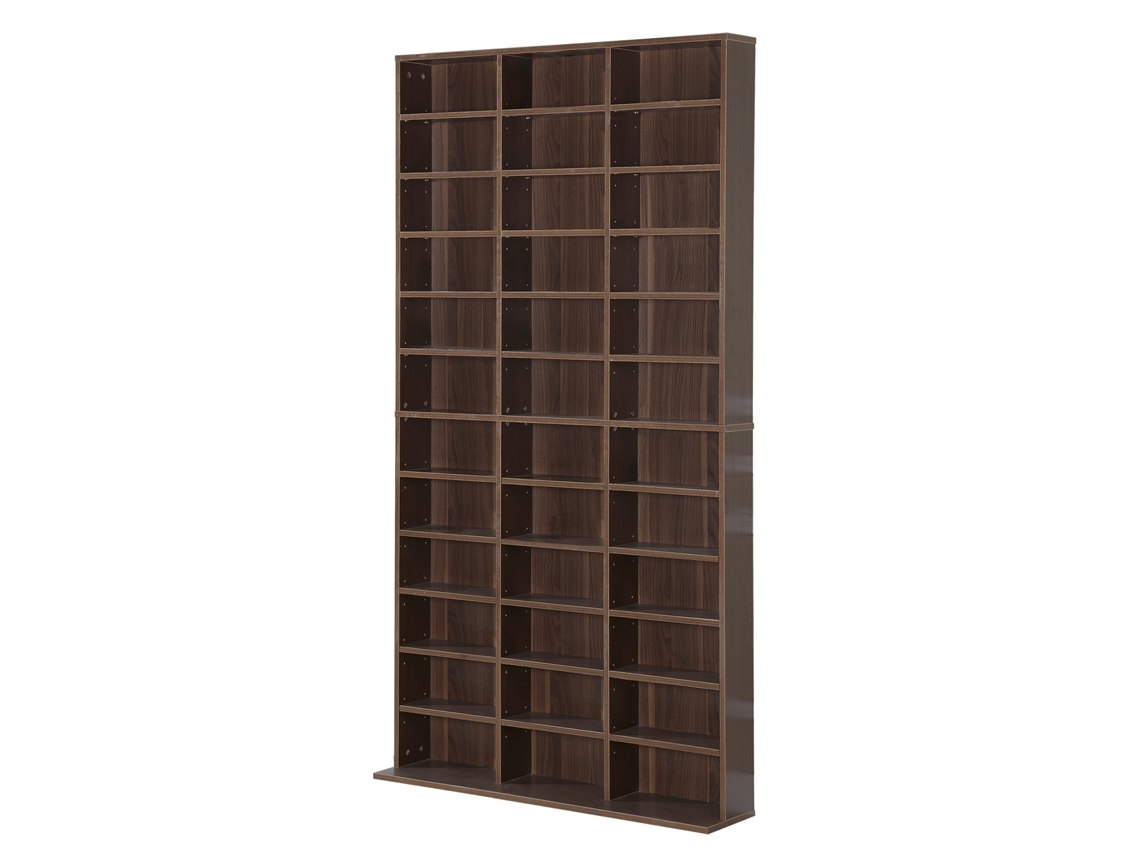 Armário Cd, 36 Compartimentos, 1116cd 528dvd. 102x23,5x195cm Marrom
