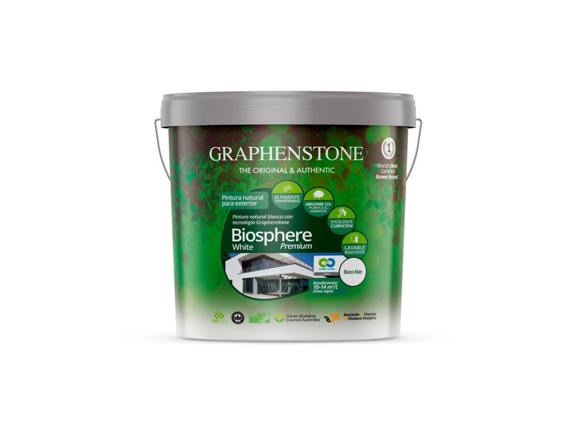 Tinta Exterior À Base De Cal Mineral Biosphere Branco 4 Lt