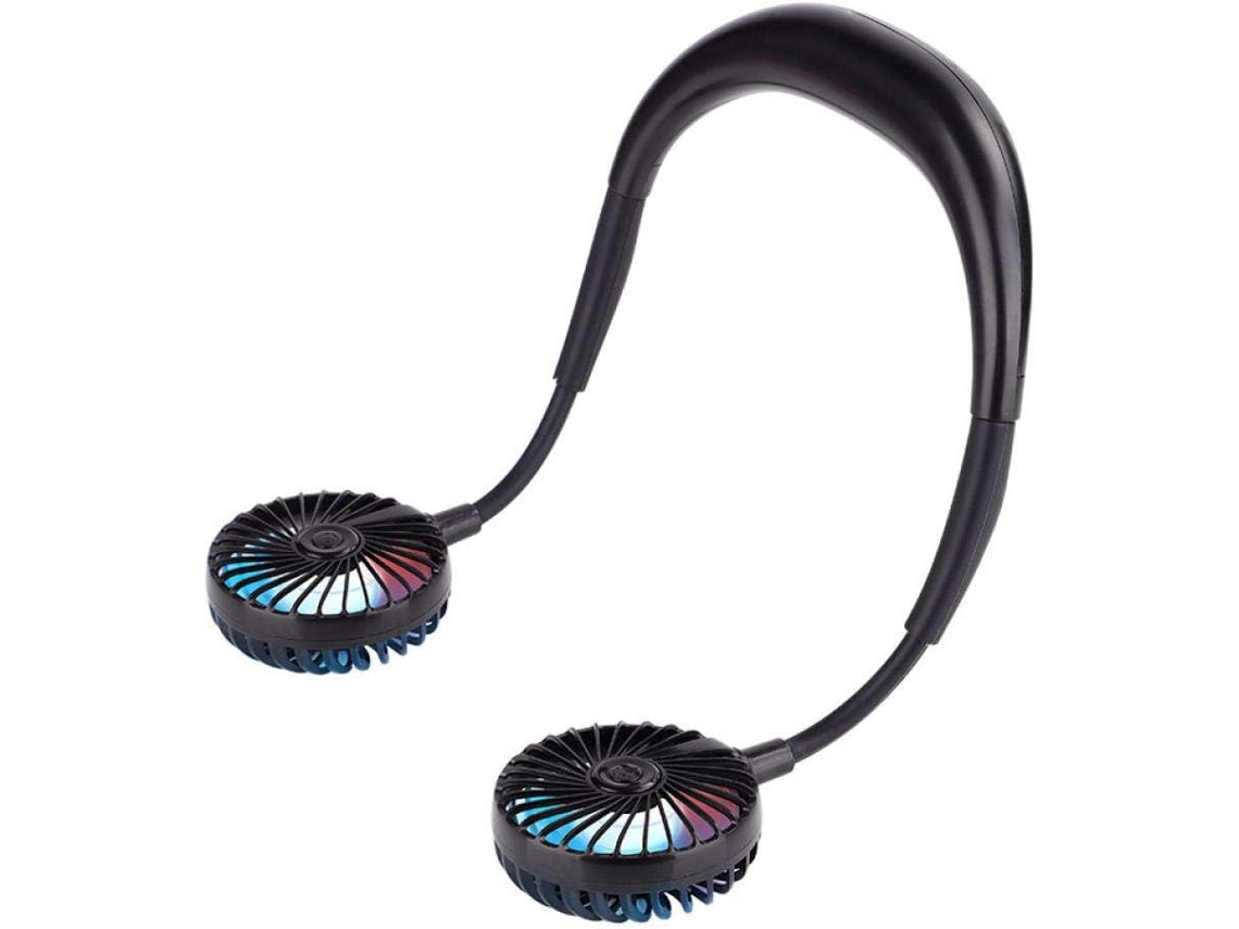 Mini ventilador portátil de pescoço com faixa e bateria recarregável S/MARCA