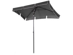Guarda-sol Jardim Retangular Inclinável Alumínio Poliéster 2x1,3m Cinza