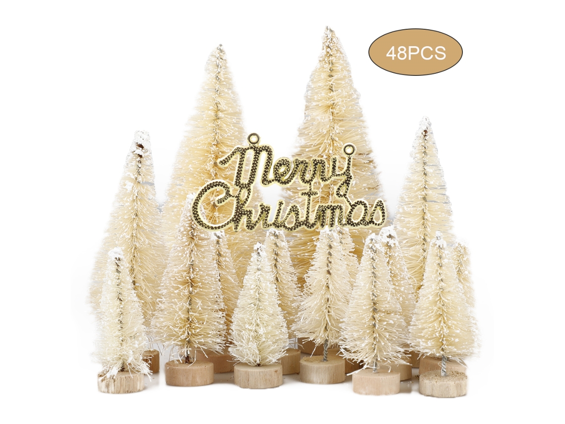 Árvore De Natal Sisal Pequena Decoração De Natal Com...