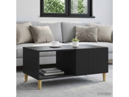 Vidaxl Mesa De Centro Preto 90 X 50 X 40 Cm Derivados De Madeira
