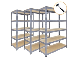 Prateleiras de metal Meta3 Zinc Q Rax 90 x 50 x 180 cm Monstershop