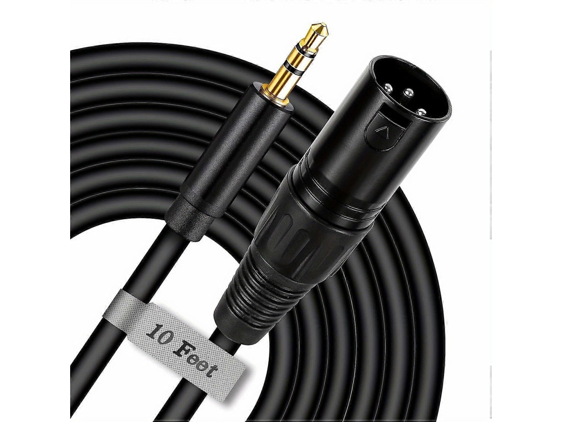 Cabo Profissional Xlr Macho Para 3,5 Mm - Adaptador De Áudio Microfone Alta Qualidade Som Superior hk -aquaforge