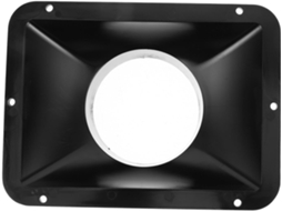 Conector De Ventilação Para Ar, Base Quadrada, Plástico Preto