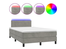 Box Spring Bed, Box Spring Beds Vidaxl Cinzeto Veludo (120 X 190 Cm)