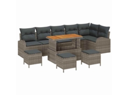 Maison Exclusive - Conjunto De Sofá De Jardim Com Almofada 10 Pcs Cinzeto