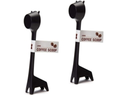 Conjunto De 2 Colheres Café Criativas Em Formato Girafa Desenho Animado, Colher Dosadora Fofa Para Pó, Medidora Plástico.