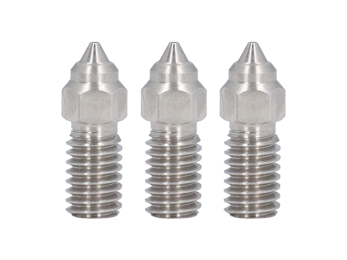 3pcs Bico de Impressora 3d em Aço Inoxidável Resistente a Altas Temperaturas 0.6mm para Neptune 4 4pro da S/MARCA