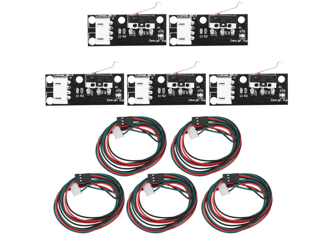 Interruptor De Limite Mecânico Com Cabo 70cm Acessório De Impressão Para Endstop Impressora 3d Preto