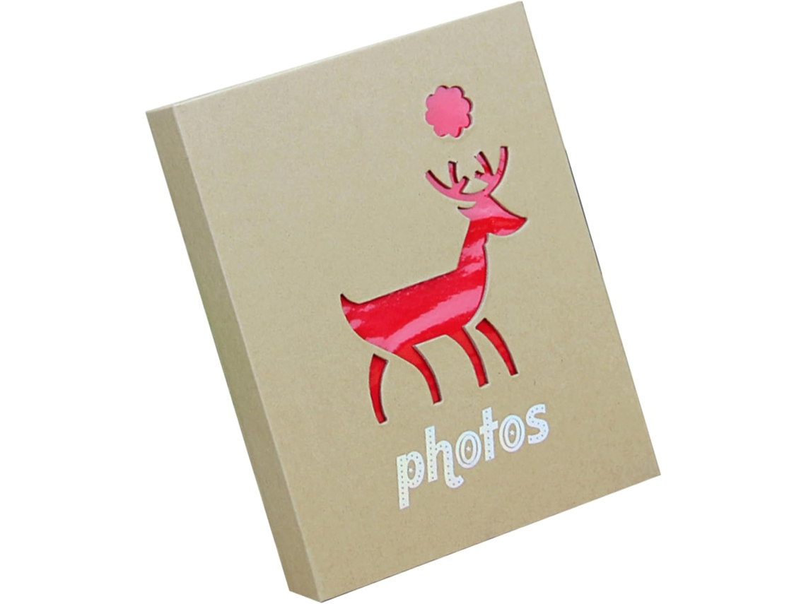 Álbum Fotos Criativo Bebês 100 Páginas Papel Kraft Resistente Bolsos Transparentes Livro Personalizado Família GOKOCO