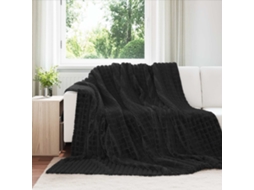 Vidaxl Cobertor Preto 270 X 240 Cm 1.7 Kg Lã