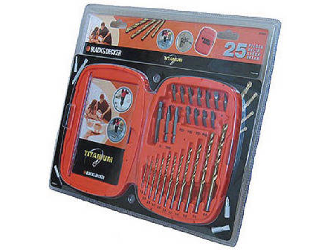 Kit (25 Pecas paraBroca Titanio) BLACK+DECKER