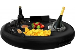 Suporte Flutuante Para Bebidas Compatível Com Piscina, Prateleiras Flutuantes Infláveis, Bandeja Para Piscina Compatível Com Festas Na Piscina E Banhe