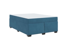 Conjunto 1 Estrutura Da Cama Vidaxl Azul Tecido (140 X 200 Cm)