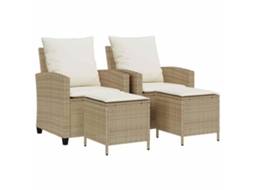 Garden Sofa Set, Garden Sofa Sets Vidaxl Bege Rattan / Vime (n/a)