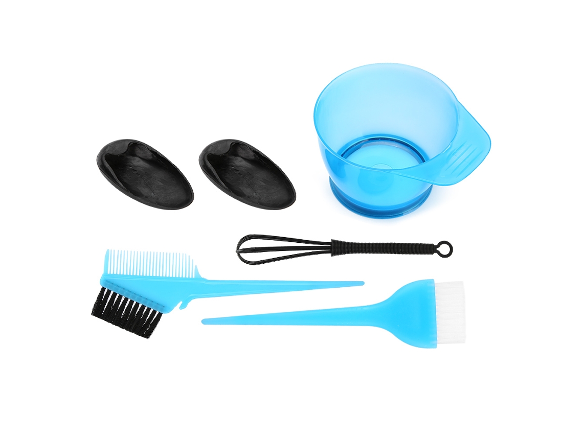 Juego De Tinte Para Cabello Azul Con Cepillo, Cuenco De Mezcla Y Accesorios Para Salón Y Uso Personal