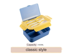 Lancheira Bento À Prova de Vazamentos para Adultos-Azul Clássico-1100Ml LUUCOZK