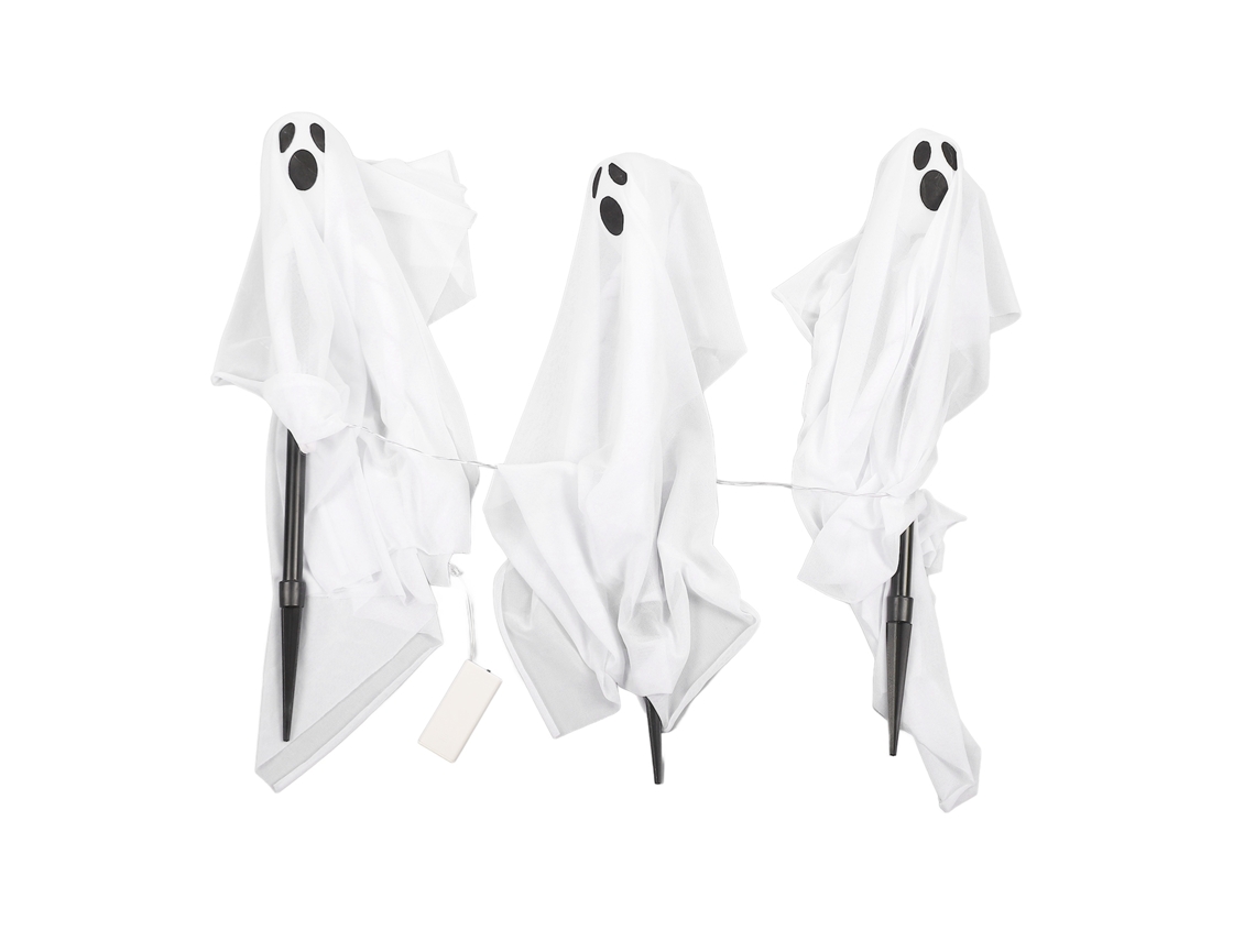 Estaca Fantasma Iluminada Led Branco Fácil Instalação